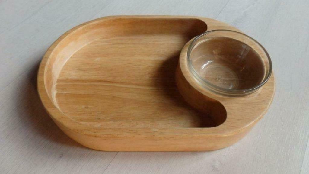 houten schaal voor nacho's/chips, Ophalen, Zo goed als nieuw, Schaal of Schalen