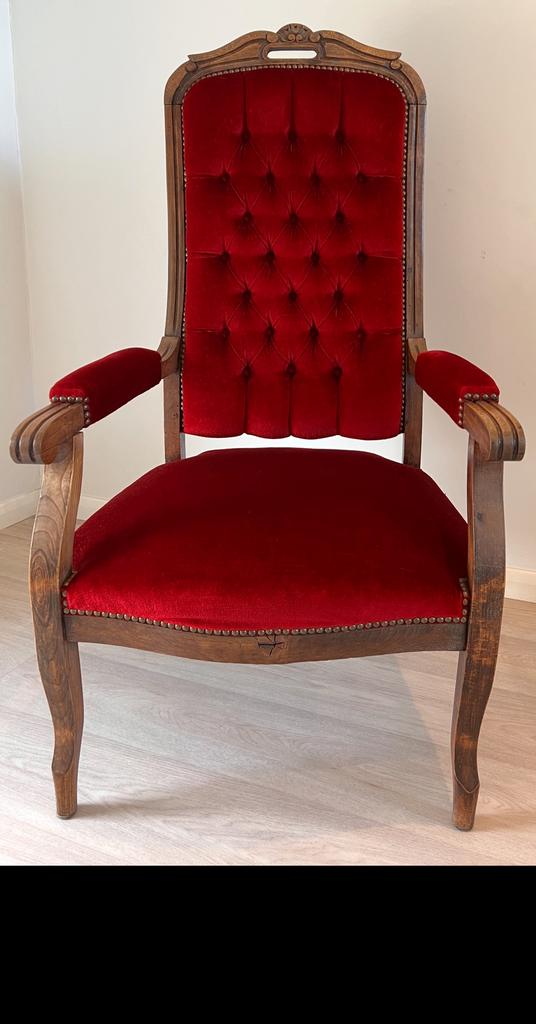 Belle chaise/chaise Louis XV ancienne en très bon état., Enlèvement