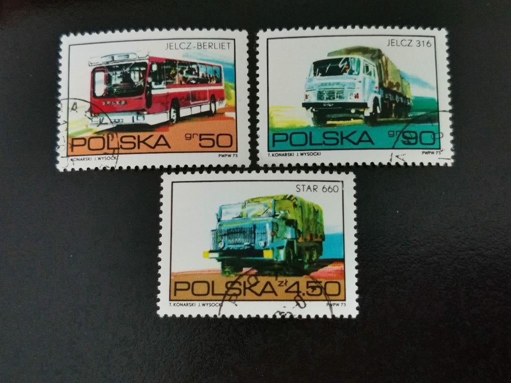 Pologne 1973 - Bus et camions polonais, Enlèvement ou Envoi, Pologne, Affranchi