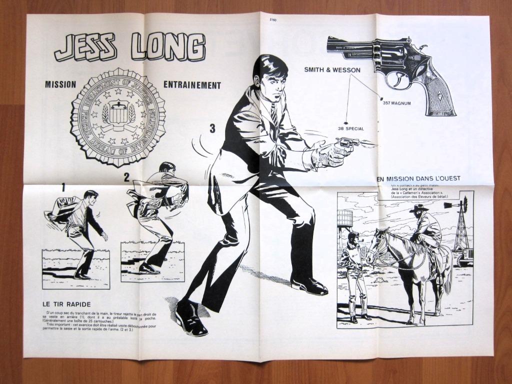 Spirou 2160 : Poster double Jess Long + Auto TBE (1979), Enlèvement ou Envoi, Comme neuf, PIROTON, Une BD