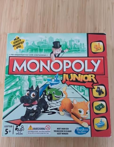 Monopoly junior, Drie of vier spelers, Ophalen of Verzenden, Zo goed als nieuw, HASBRO