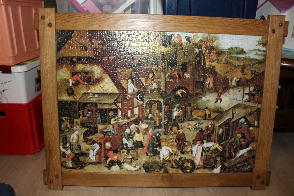cadre puzzle, Ophalen, Gebruikt, Hout