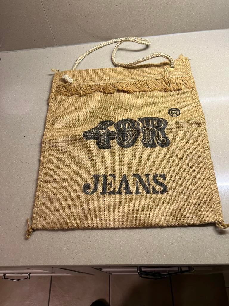 49R jeans oude juten zak 50 jaar oud vintage, Verzenden