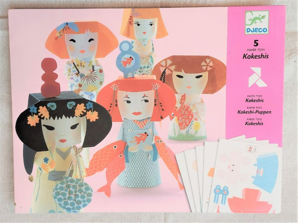 Kokeshis Djeco (papiervouwen) – Nieuw, Hobby en Vrije tijd, Ophalen of Verzenden, Nieuw