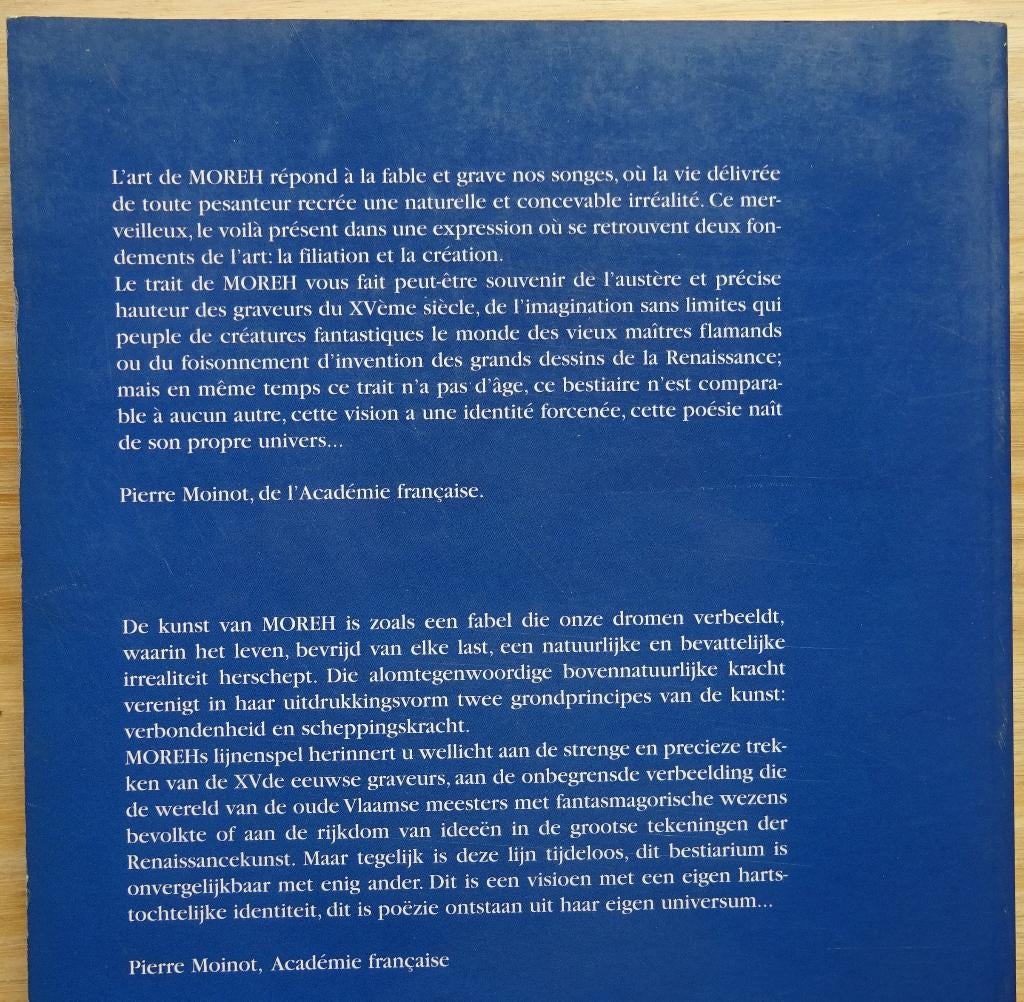 Moreh, Mens, masker, Dier 1995 Plantin-Moretus Antwerpen, Ophalen of Verzenden, Gelezen, Schilder- en Tekenkunst