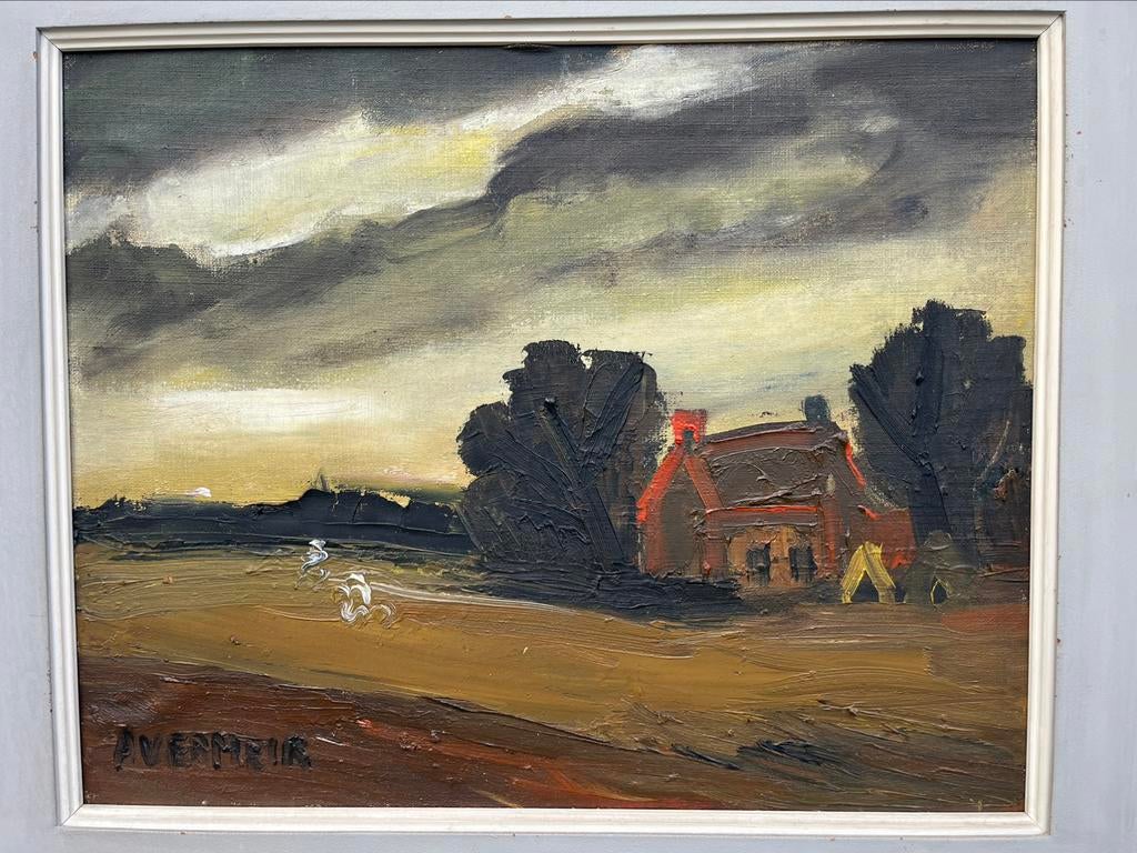 Alfons vermeir olieverf op doek origineel, Antiek en Kunst, Ophalen