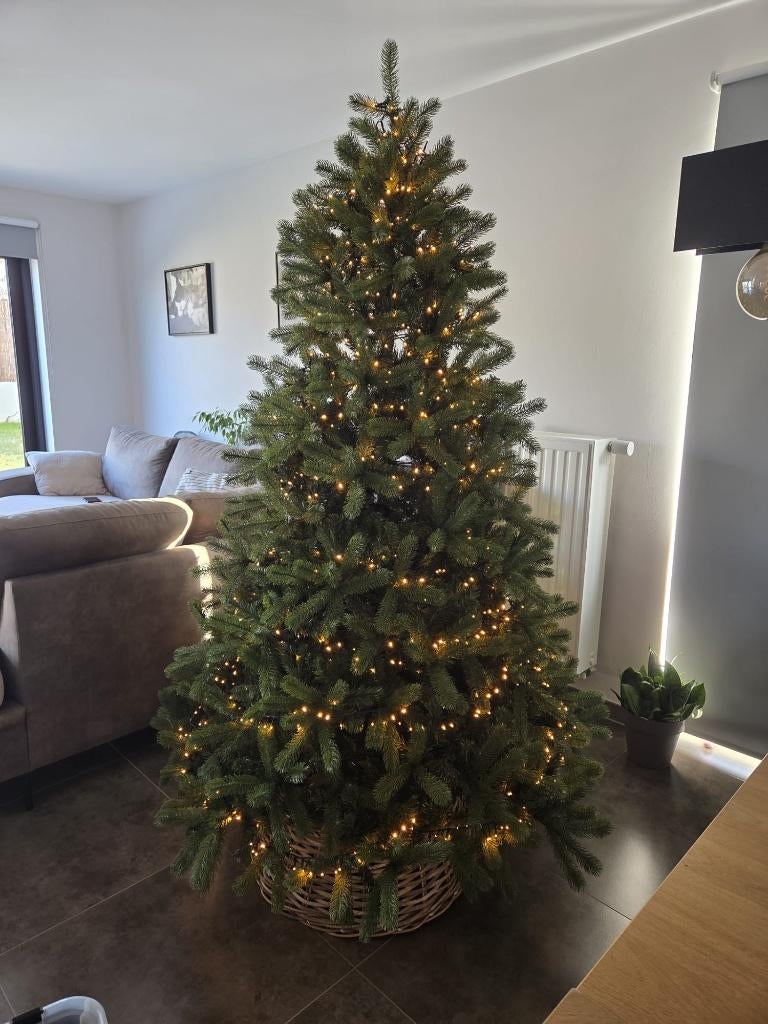 Kerstboom 213 cm incl. led lichtjes, Enlèvement, Comme neuf