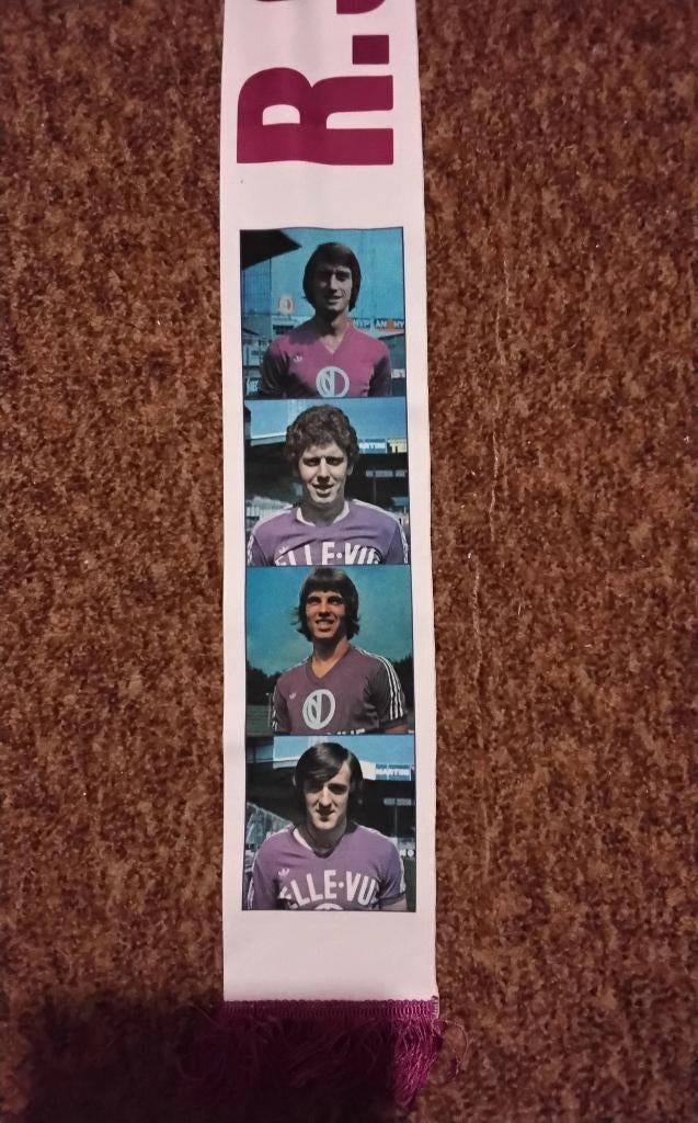 Vintage sjaal van RSC Anderlecht uit 1980, Ophalen of Verzenden, Zo goed als nieuw, Overige typen