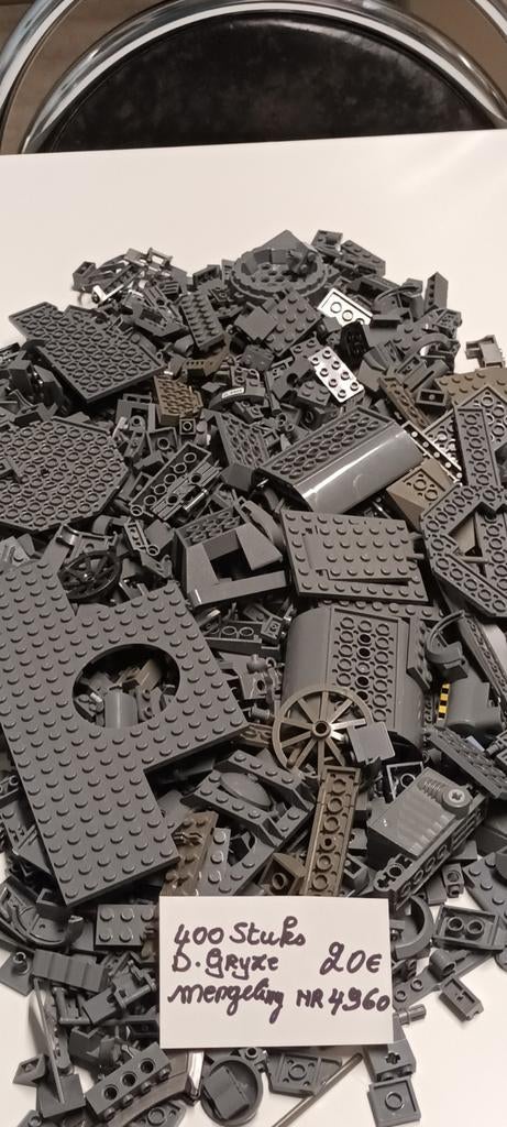 Lego 400 stuks donker grijze mengeling nr 4960, Ophalen of Verzenden