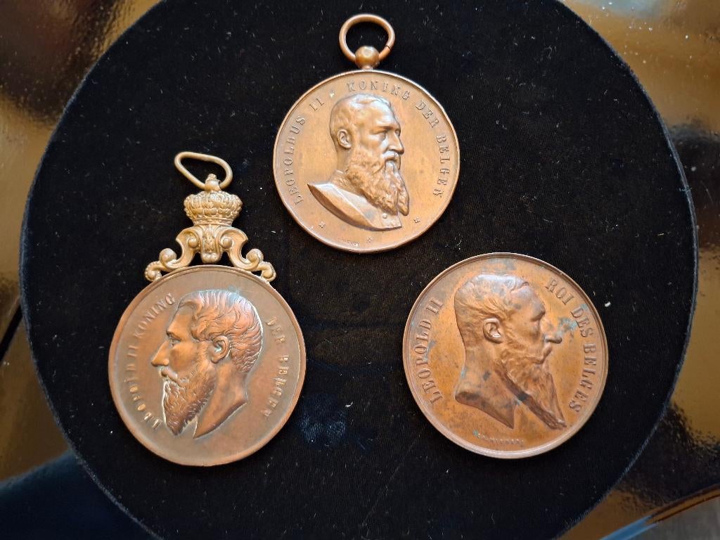 medailles Koning Leopold II, Verzamelen, Verzenden, Gebruikt, Overige typen
