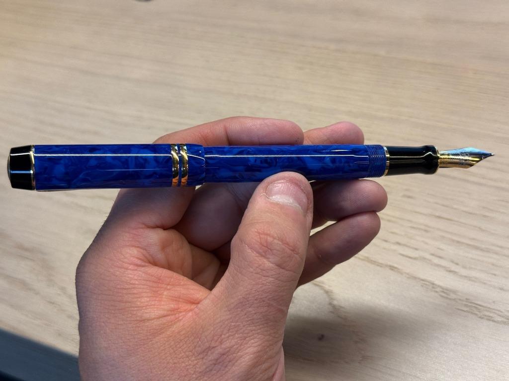 Parker Vintage Lapis Lazuli blue Mark II Vulpen (Zeldzaam), Parker, Nieuw, Met doosje, Ophalen of Verzenden