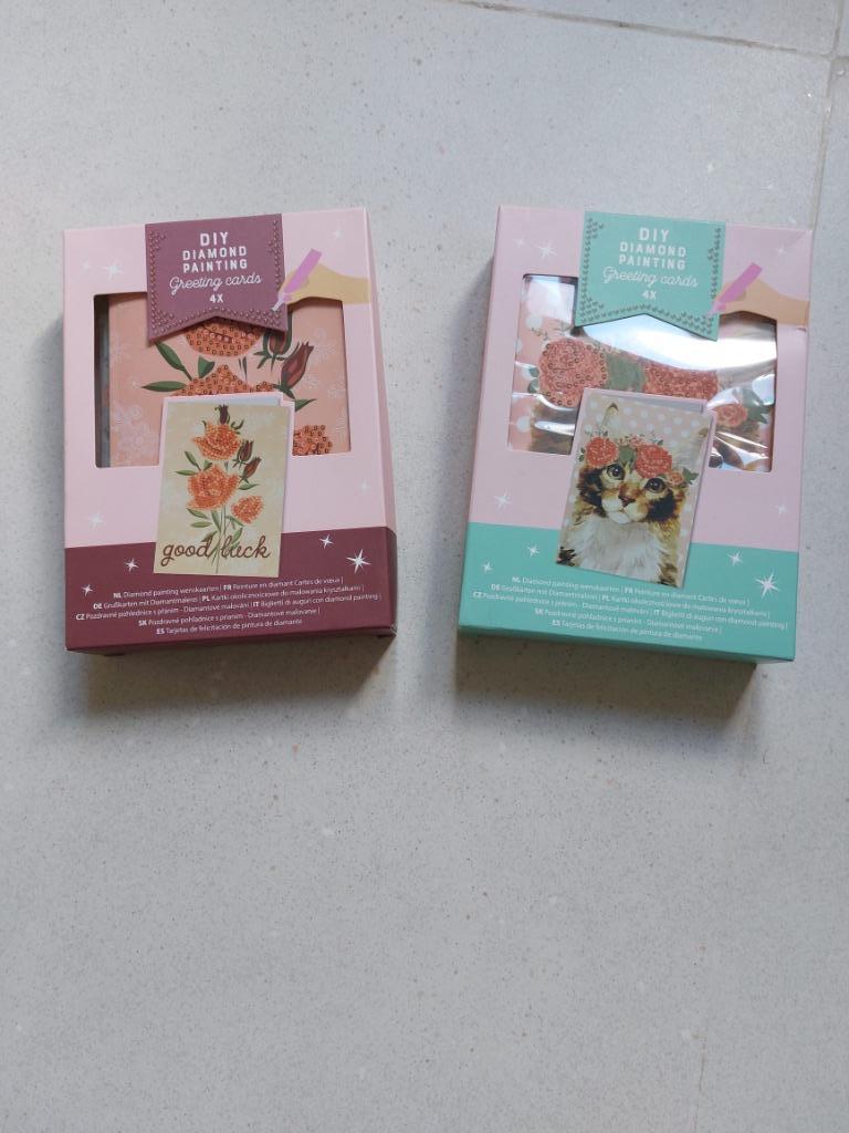 Diamond Painting wenskaarten (2 dozen) (NIEUW), Ophalen, Nieuw, Dieren, Overige typen