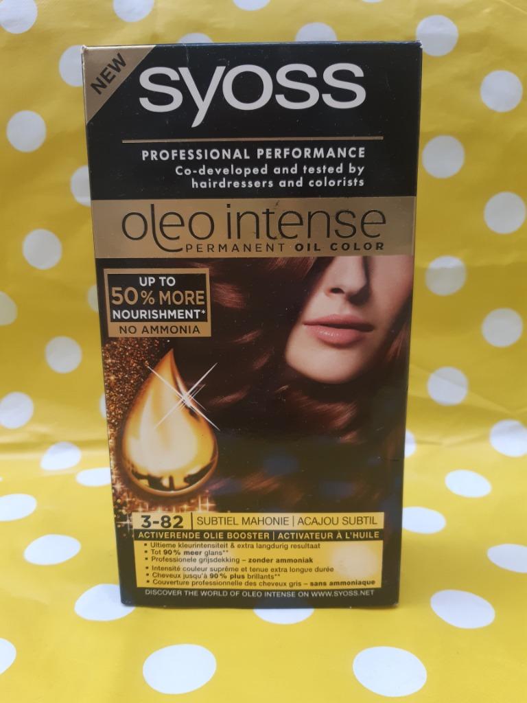 Permanent Oil Color Syoss Oleo Intense 3-82 Subtiel Mahonie, Ophalen, Nieuw, Overige typen
