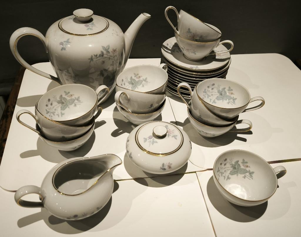 Vintage - 27-delig Koffieservies bloemenmotief, Ophalen