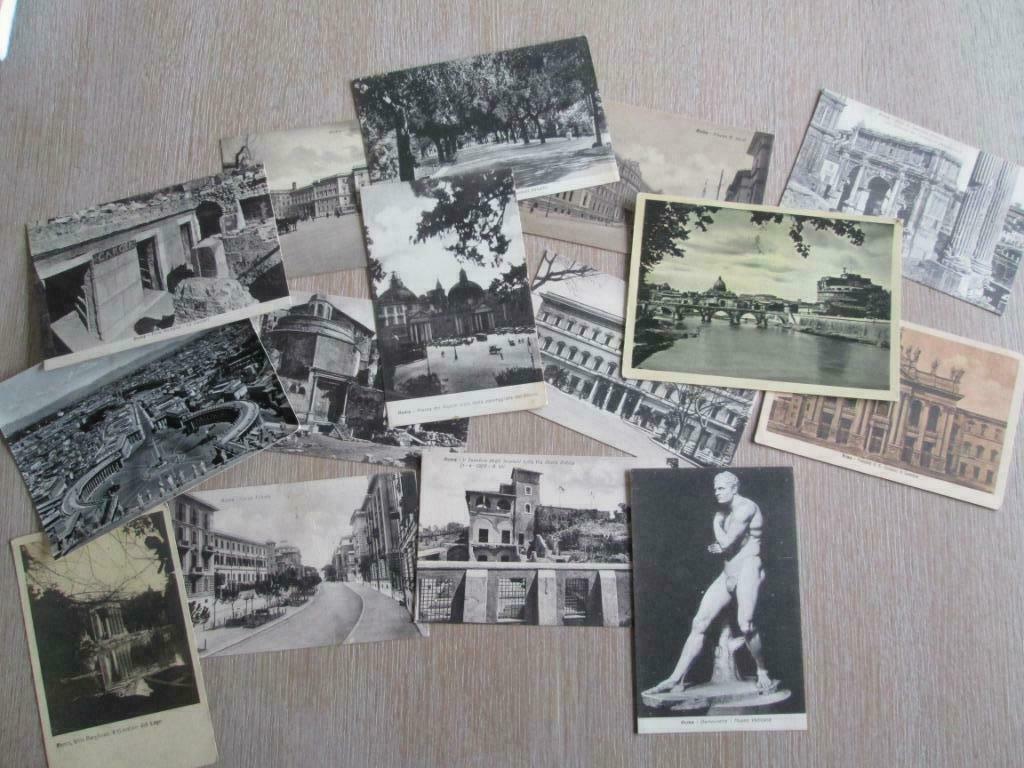 lot van 15 oude postkaarten van Rome, Verzenden
