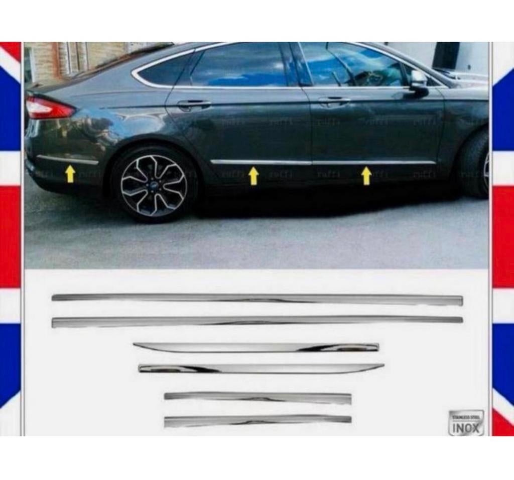 Ford Mondeo MK5 Sedan 2015+ Chrome sierstrips strips chroom, Ophalen of Verzenden