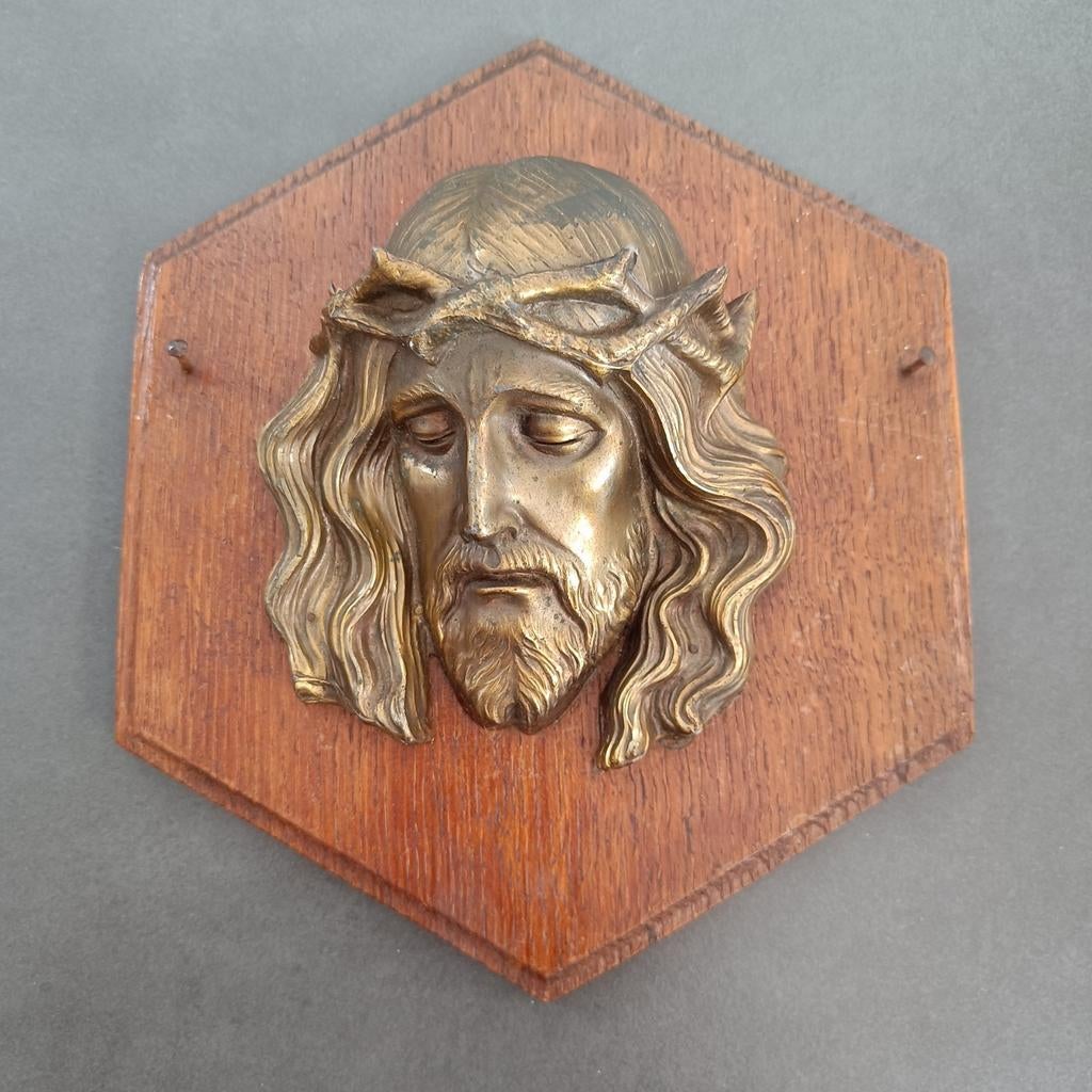 Jezus muur buste., Antiek en Kunst, Antiek | Religieuze voorwerpen, Ophalen of Verzenden