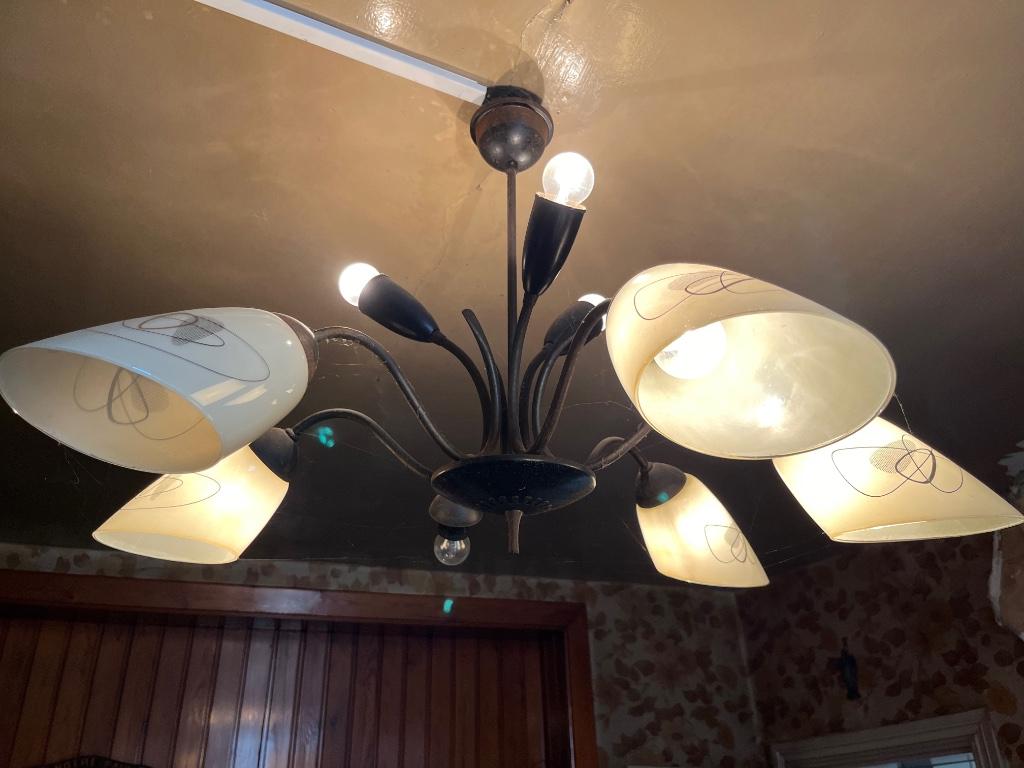 Luminaire années 60' à restaurer, Antiquités & Art, Antiquités | Accessoires de maison, Enlèvement ou Envoi
