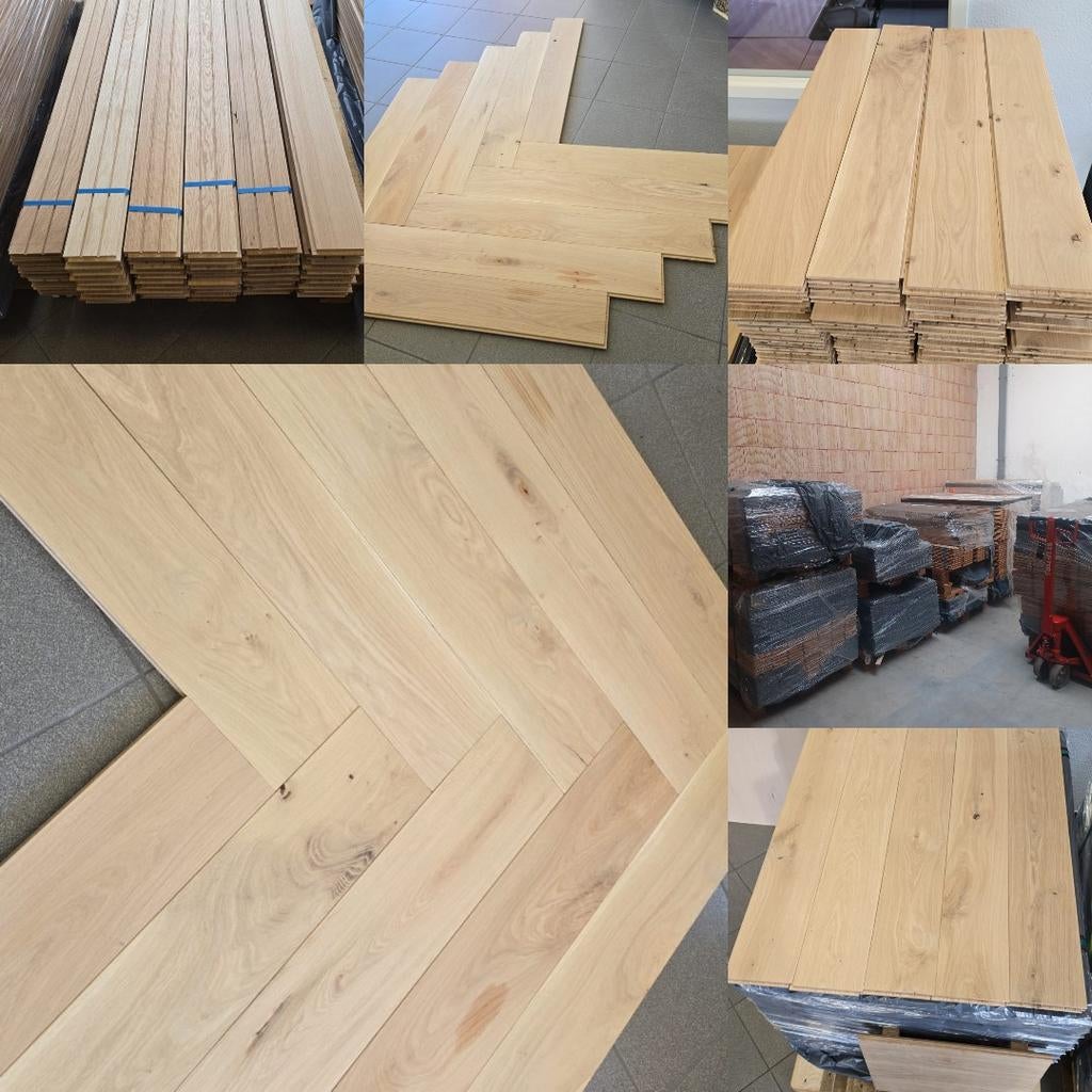 MASSIEF eiken parket  vanaf 45€/m2, Ophalen, Nieuw, Parket