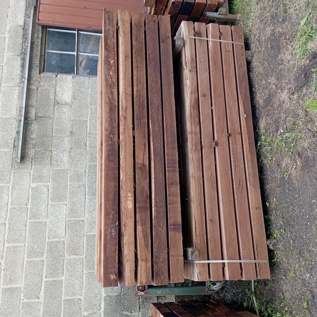 Traverses en chêne traité 10 par 20 cm., Enlèvement ou Envoi, Neuf