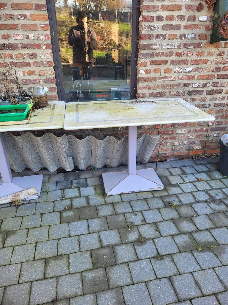 Lot de table en marbre, Ophalen, Gebruikt, Rechthoekig
