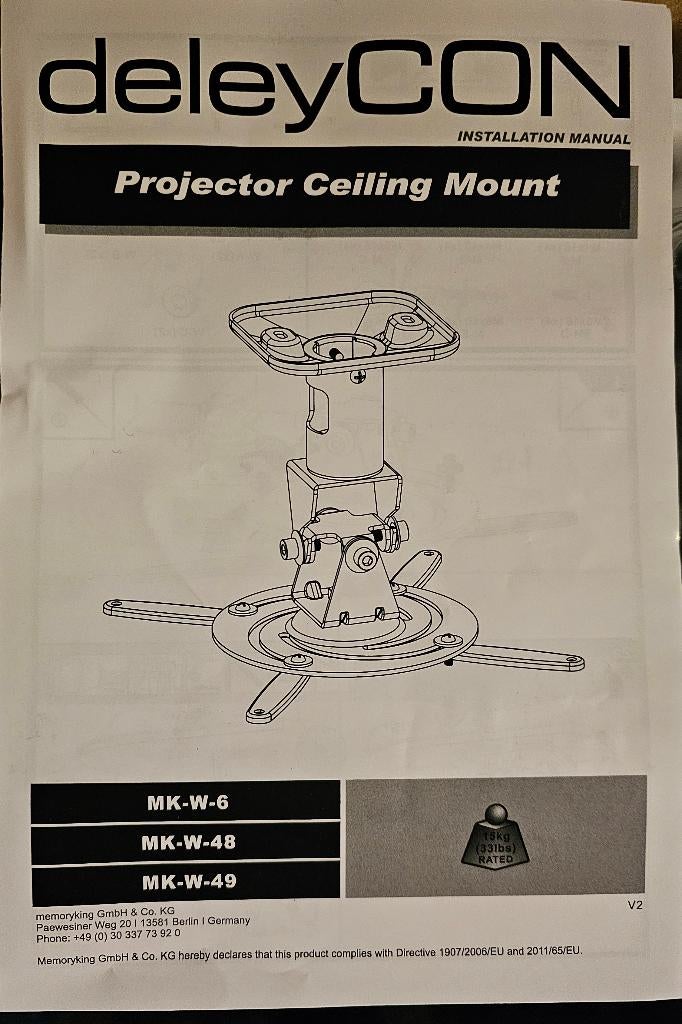 Support de plafond universel pour vidéoprojecteur, TV, Hi-fi & Vidéo, Enlèvement, Neuf, Supports de projecteur