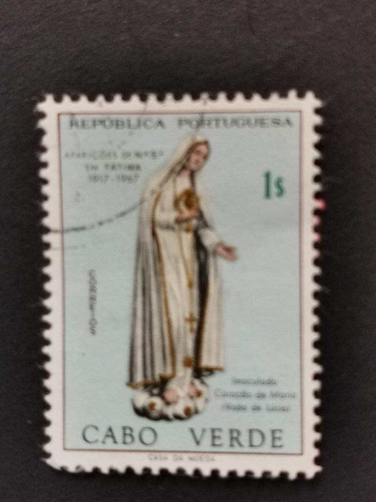 Kaap Verde 1967 - verschijning van Maria in Fatima, Ophalen of Verzenden, Overige landen, Gestempeld