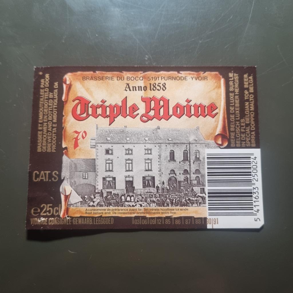 Etiquette Brasserie du Bocq (modèle 6), Enlèvement ou Envoi, Utilisé, Autres types, Autres marques