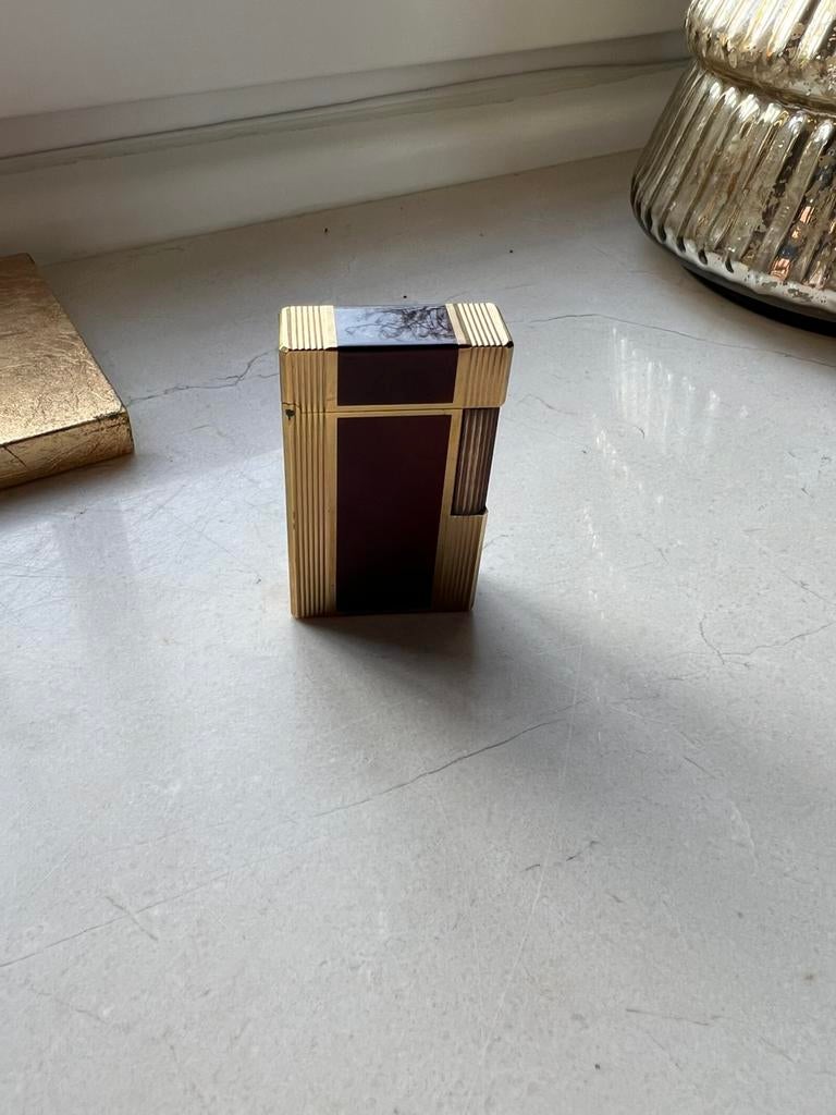 Briquet Dupont en laque de chine et or, Verzamelen, Ophalen of Verzenden, Zo goed als nieuw, Aansteker