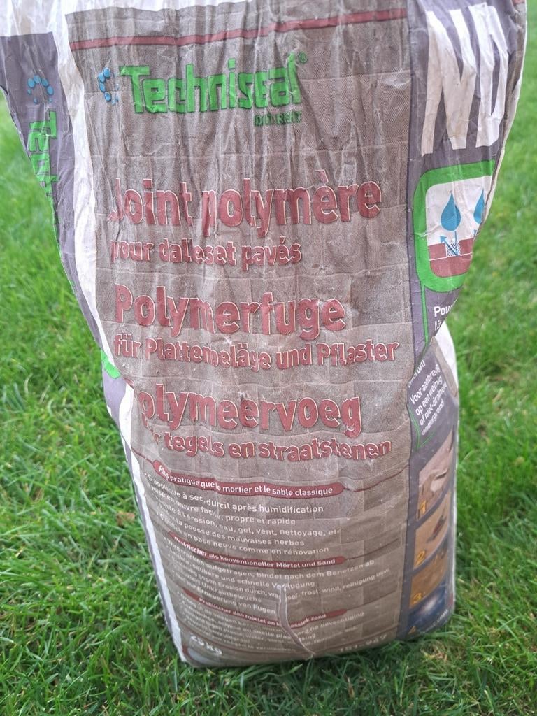 Restje polymeervoeg antraciet ong. 16kg, Ophalen, Zo goed als nieuw