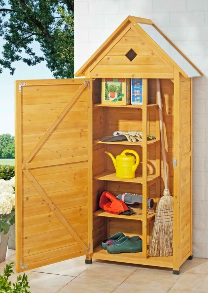 Armoire de jardin en pin massif grande armoire extérieur, Envoi, Neuf, Bois, Autres types