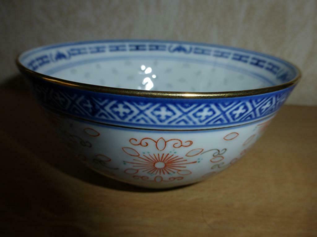 4 chinese soepkommetjes met bijhorende lepels, Huis en Inrichting, Keuken | Servies, Zo goed als nieuw, Kom(men), Ophalen