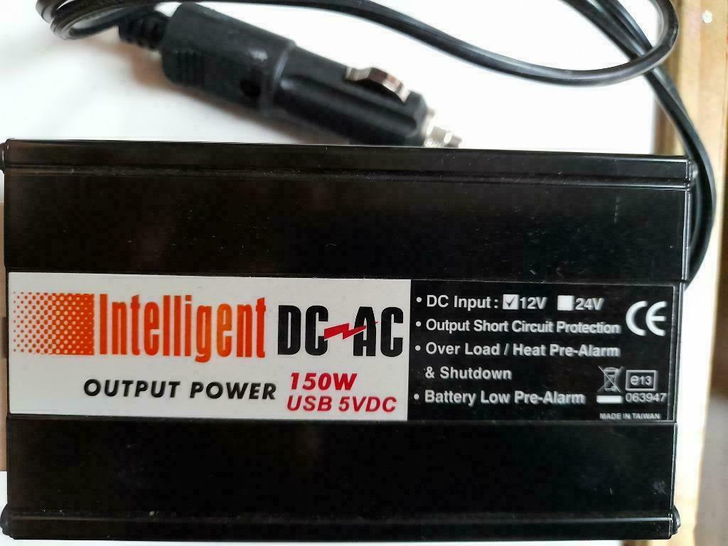 Invertisseur courant électrique voiture, DC 12V => AC 230V, Autos : Divers, Carkits, Neuf, Enlèvement ou Envoi