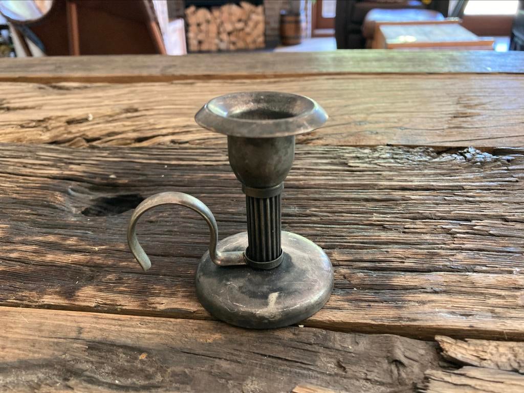 Antiek Art Deco kandelaar - bougeoir- vintage, Enlèvement ou Envoi