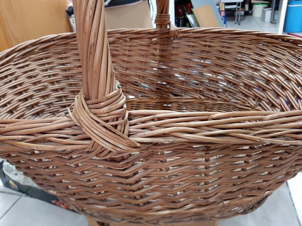 Mand XXXL, houtblokkenmand, Huis en Inrichting, Ophalen, Zo goed als nieuw, Mand