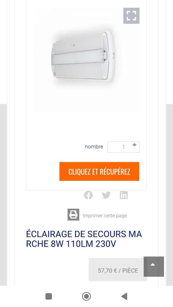 Éclairage de secours neuf, Bricolage & Construction, Enlèvement, Neuf, Lampe