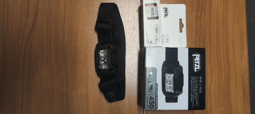 Petzl Aria 2 RGB hoofdlamp + CORE batterij, Ophalen, Gebruikt, Batterij
