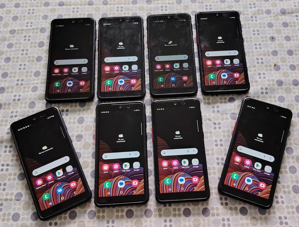 8 x Samsung X cover 5 - 64GB, Télécoms, 64 GB, Enlèvement ou Envoi, Utilisé, Noir