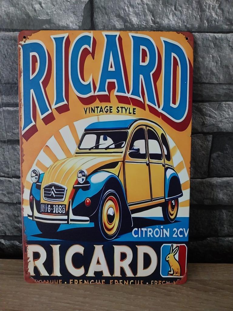 plaque métal de décoration 2cv RICARD, Enlèvement ou Envoi, Neuf