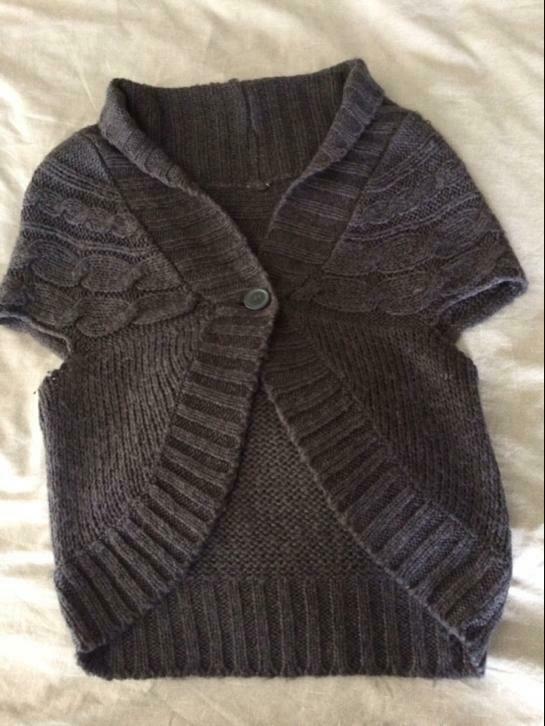 Wollen gilet/bolero korte mouwen, Enlèvement, Neuf, Taille 36 (S), Gris