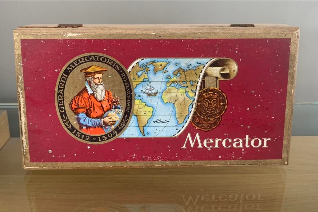 Mercator Saturnus sigarenkistje, Ophalen, Gebruikt, Tabaksdoos of Verpakking