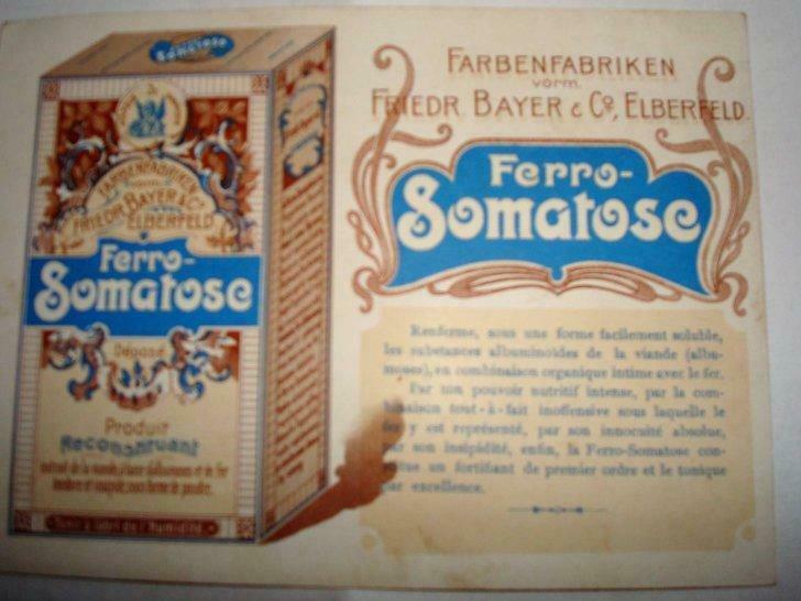 oude reclame voor FERRO SOMATOSE (medicijn), Gebruikt