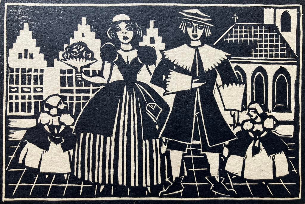 Linosnede Henri Van Straten (1892-1944) De zeven hoofdzonden, Ophalen of Verzenden