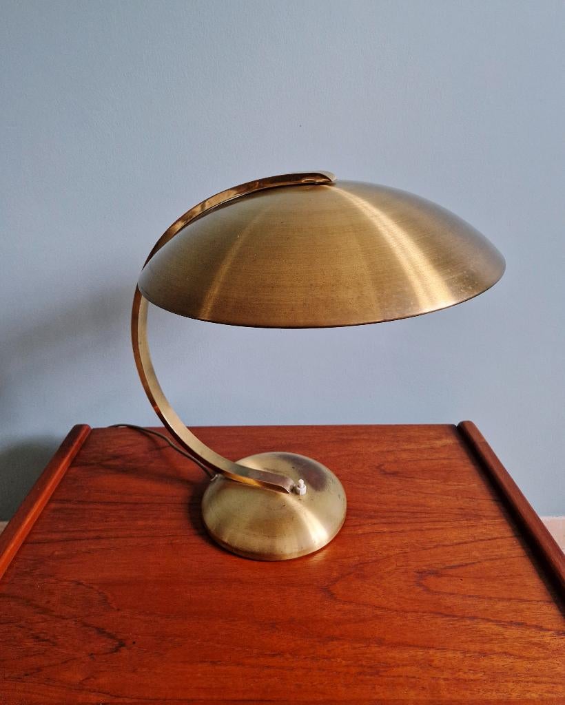 Lampe de bureau Bauhaus en laiton, Egon Hillebrand, 1930, Enlèvement ou Envoi