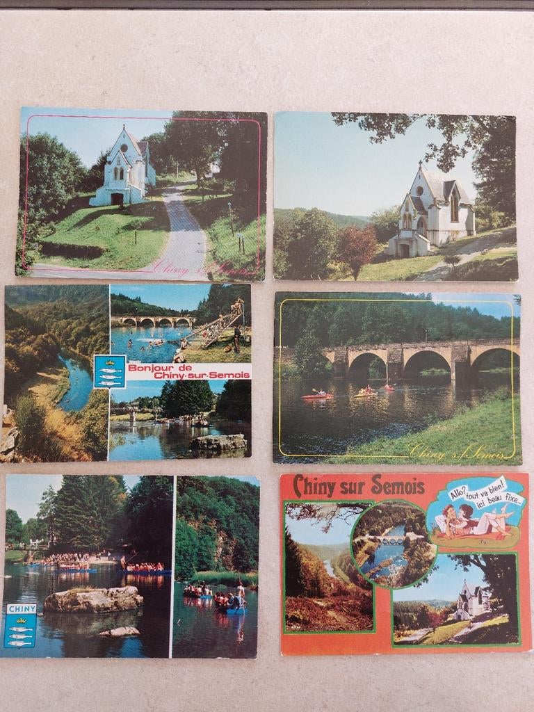 Lot van 6 postkaarten van Chiny, Ophalen of Verzenden