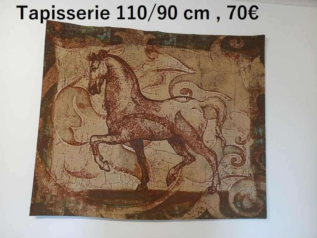 Prachtig dik wandtapijt met barok paardenpatroon, barok, Ophalen of Verzenden, Nieuw
