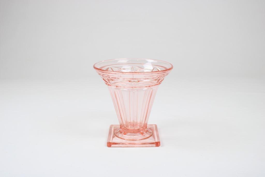 roze vaas in persglas, Ophalen of Verzenden