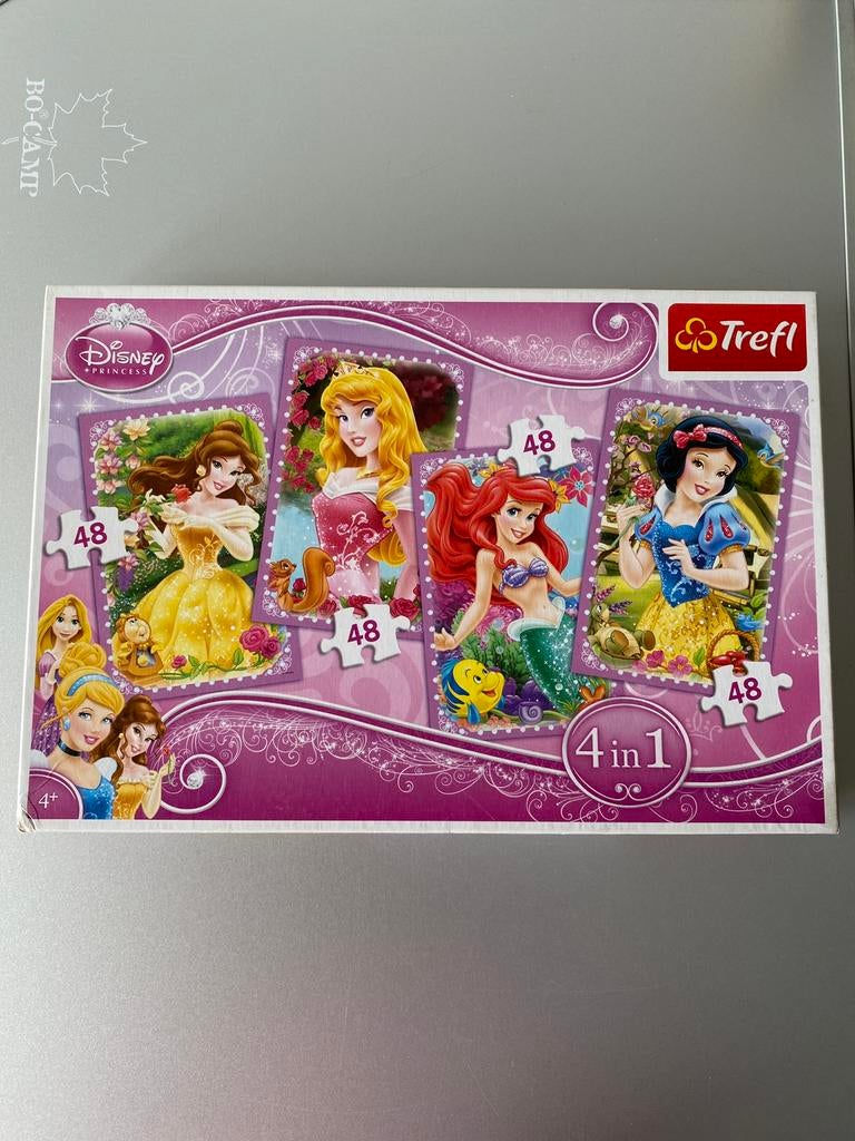 🍄 Disney Princess ( 4 in 1 ) , ( 4 x 48 stuks ), Trefl, Ophalen of Verzenden, Zo goed als nieuw