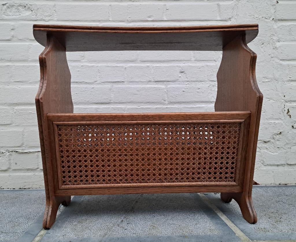 vintage houten krantenbak, Ophalen, Gebruikt
