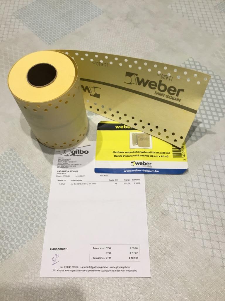WEBER flexibele waterdichtingsband (12 cm x 10 m), Huis en Inrichting, Badkamer | Complete badkamers, Ophalen of Verzenden, Nieuw